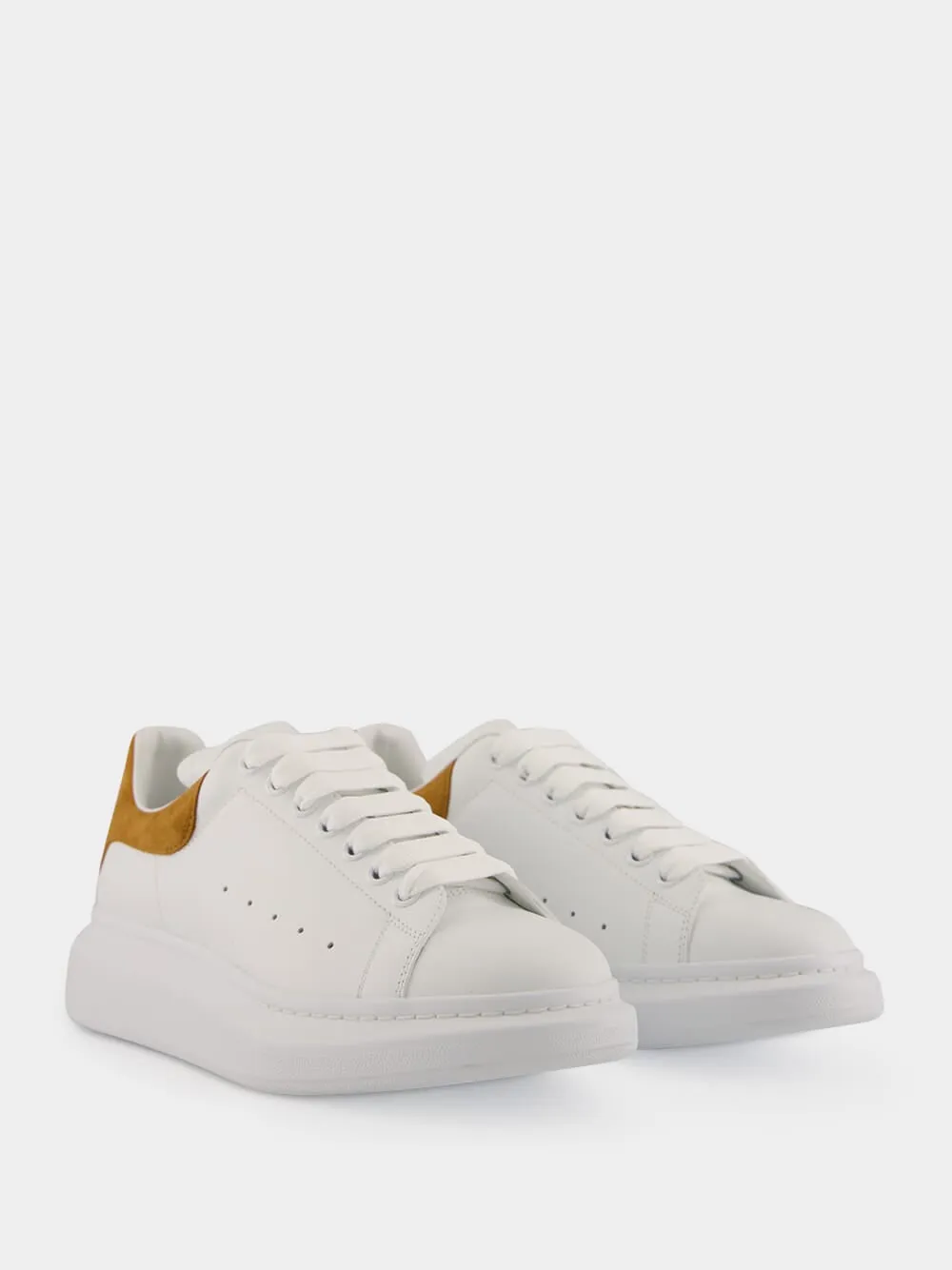 White and Tan Oversized Sneaker in Calf Leather sold by Fashion Clinic product image thumbnail 3