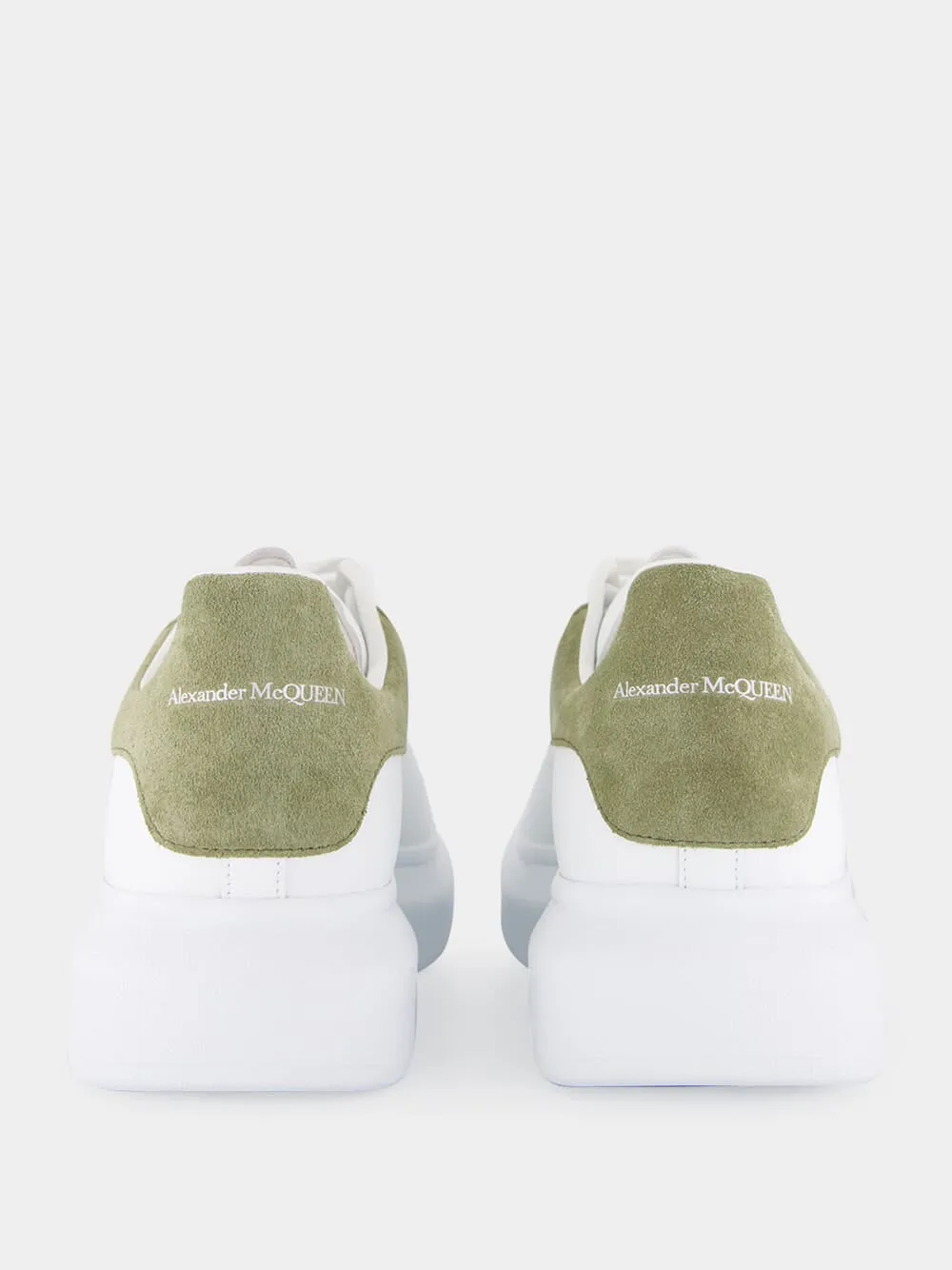 White and Olive Green Oversized Sneakers sold by Fashion Clinic product image thumbnail 5