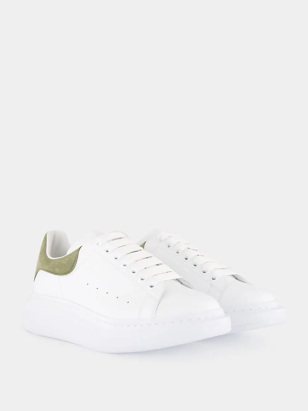 White and Olive Green Oversized Sneakers sold by Fashion Clinic product image thumbnail 3