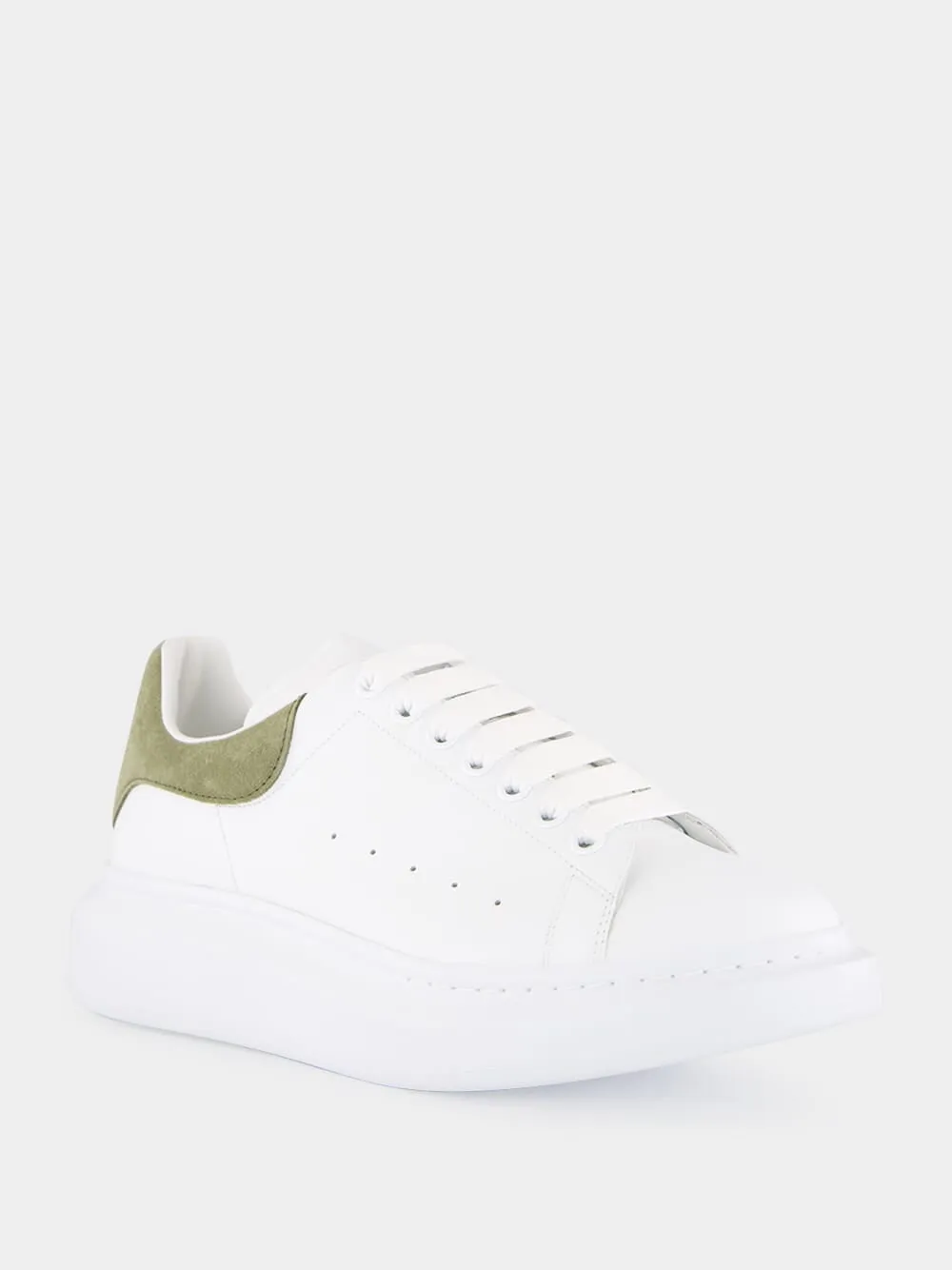 White and Olive Green Oversized Sneakers sold by Fashion Clinic product image thumbnail 2