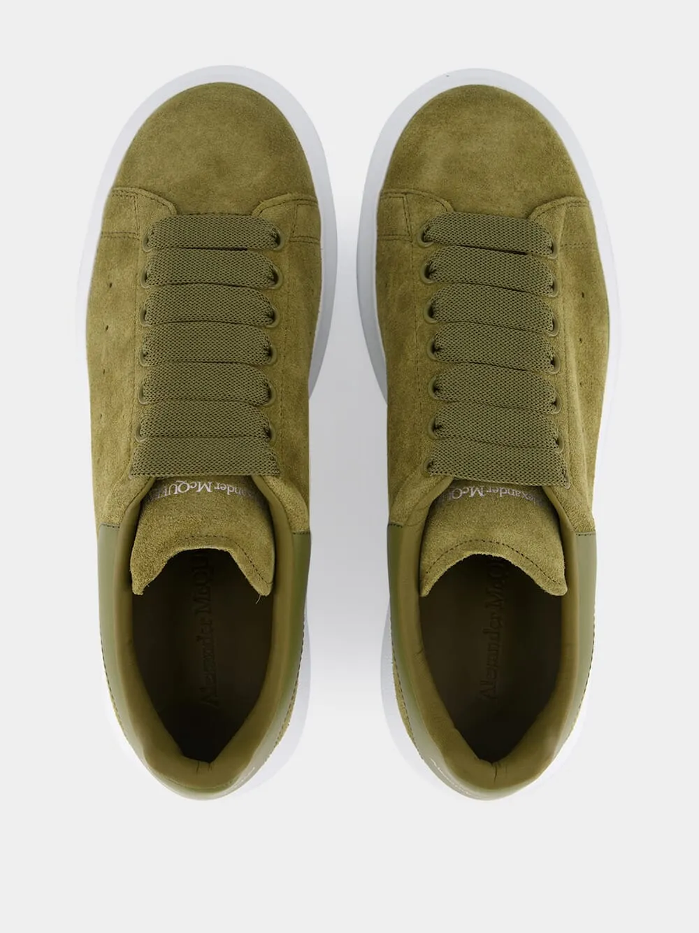 Olive Green Oversized Suede Sneakers sold by Fashion Clinic product image thumbnail 4