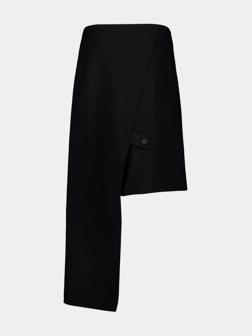 Black Oblique Polywool Skirt sold by Fashion Clinic product image thumbnail 3