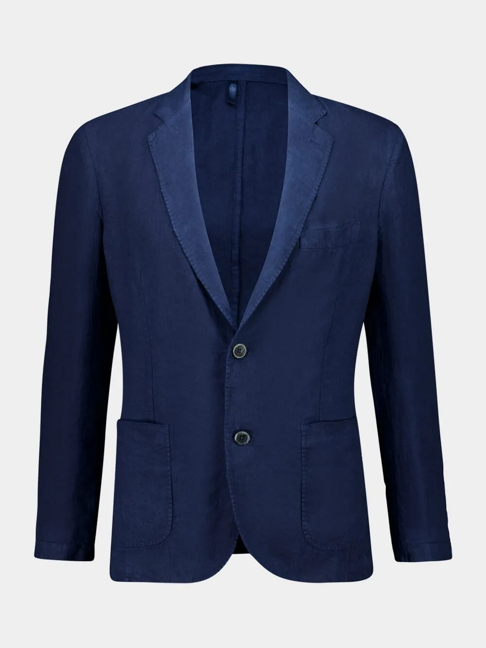 Navy Blue Linen Blazer sold by Fashion Clinic