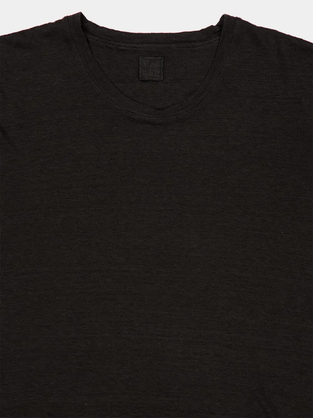 Black Linen T-Shirt sold by Fashion Clinic product image thumbnail 3
