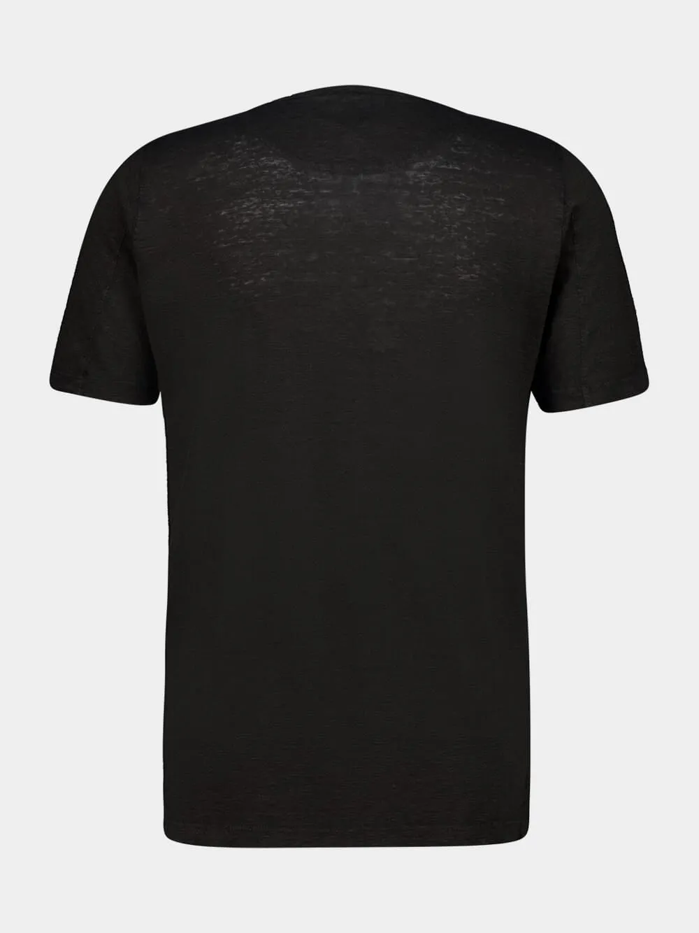 Black Linen T-Shirt sold by Fashion Clinic product image thumbnail 2