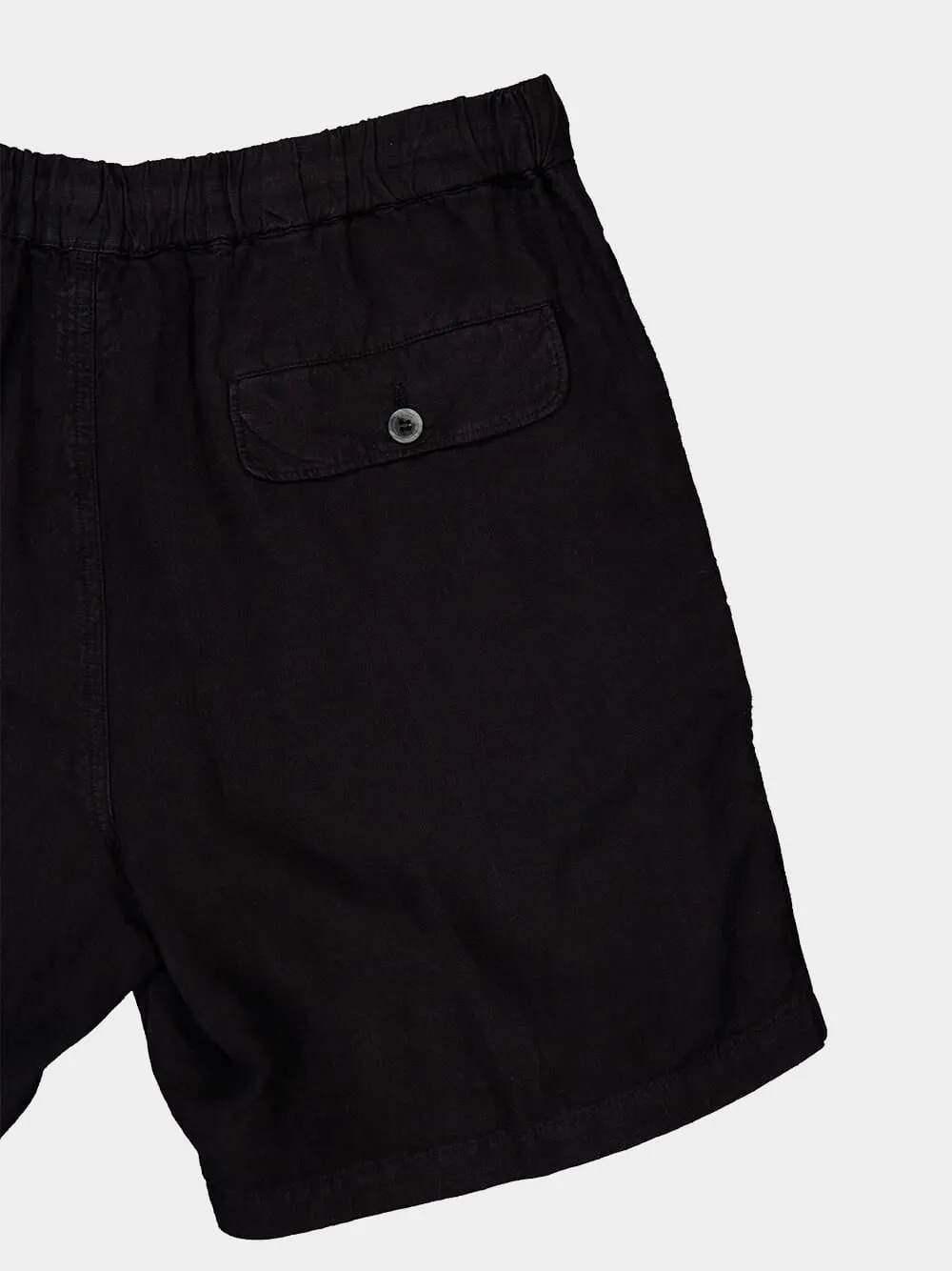 Black Linen Bermuda Shorts sold by Fashion Clinic product image thumbnail 4