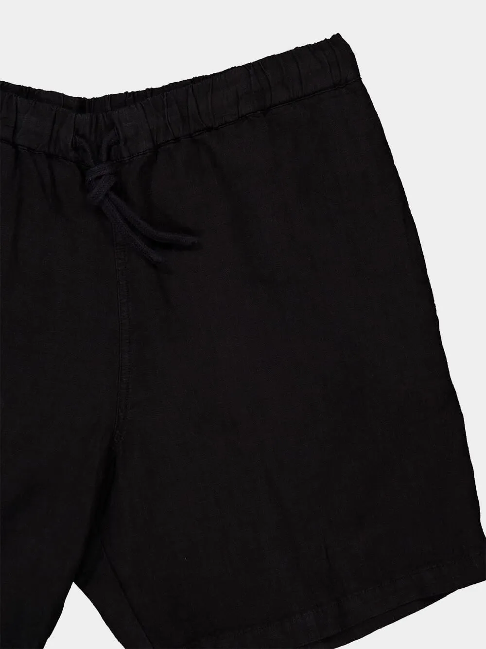 Black Linen Bermuda Shorts sold by Fashion Clinic product image thumbnail 3