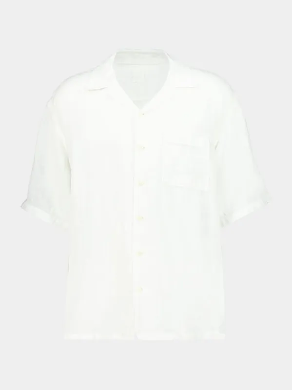 Butter Short-Sleeve Linen Shirt made by Fashion Clinic