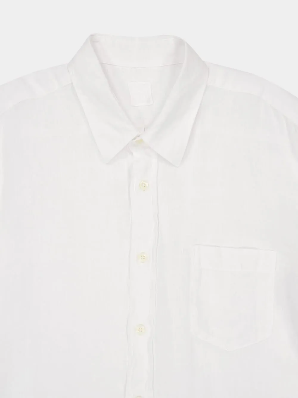 White Linen Regular-Fit Shirt sold by Fashion Clinic product image thumbnail 3