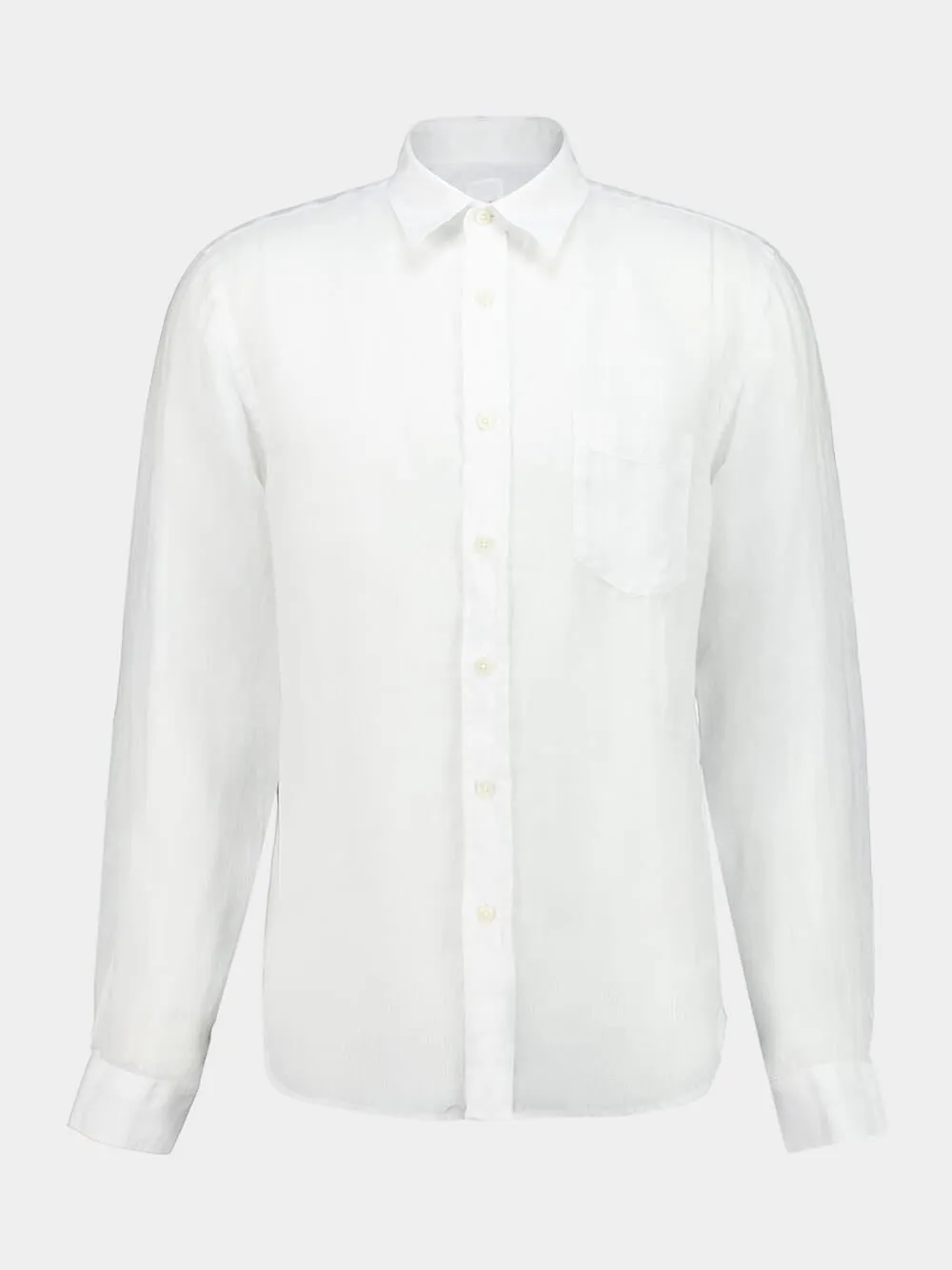 White Linen Regular-Fit Shirt sold by Fashion Clinic
