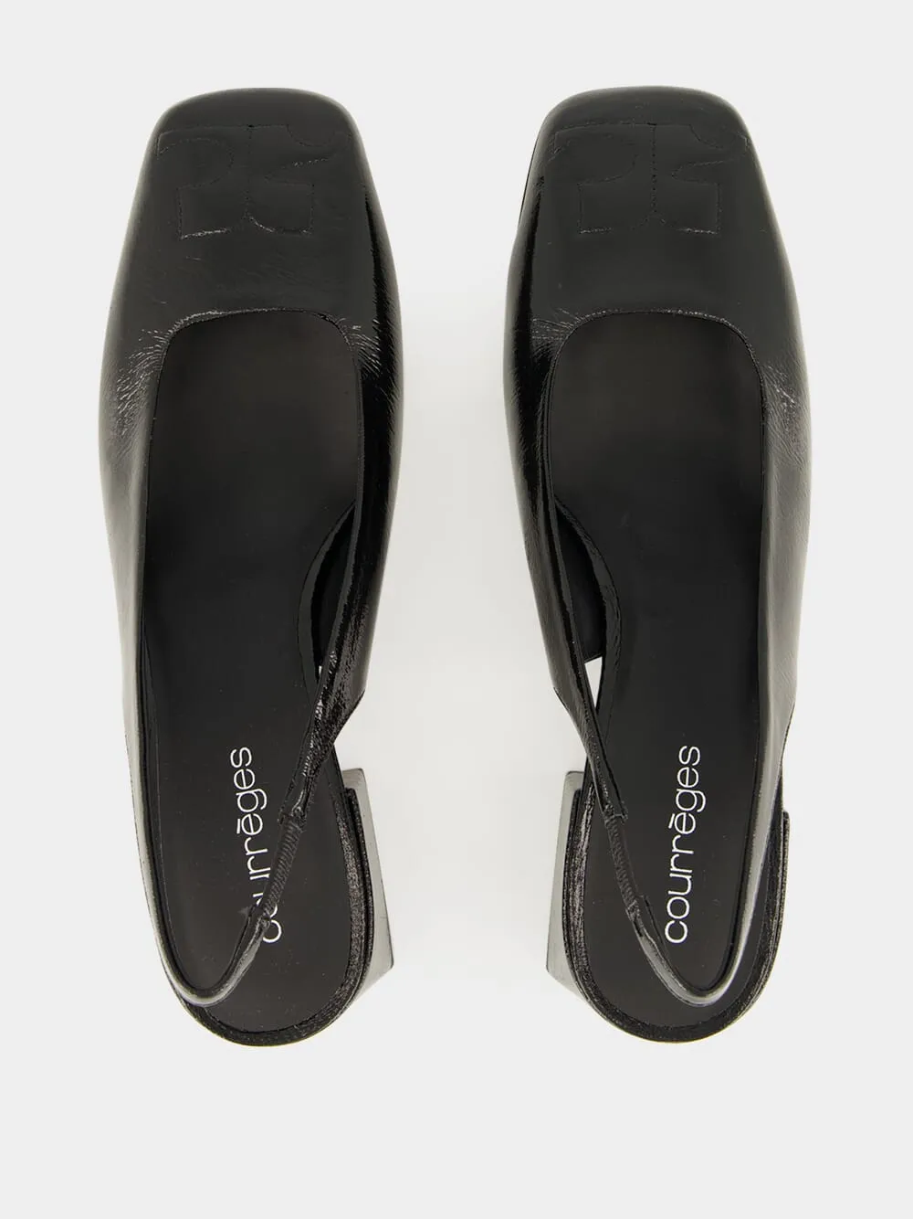 Black Vinyl Slingback Heels sold by Fashion Clinic product image thumbnail 4