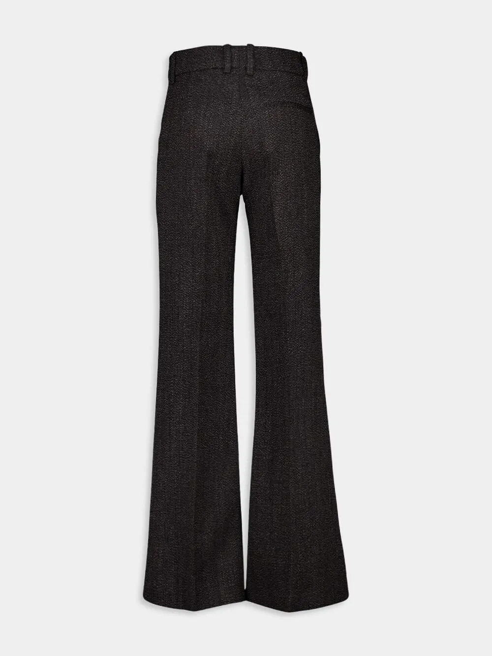 Black and Heritage White Tailored Caviar Wool Baggy Trousers sold by Fashion Clinic product image thumbnail 2