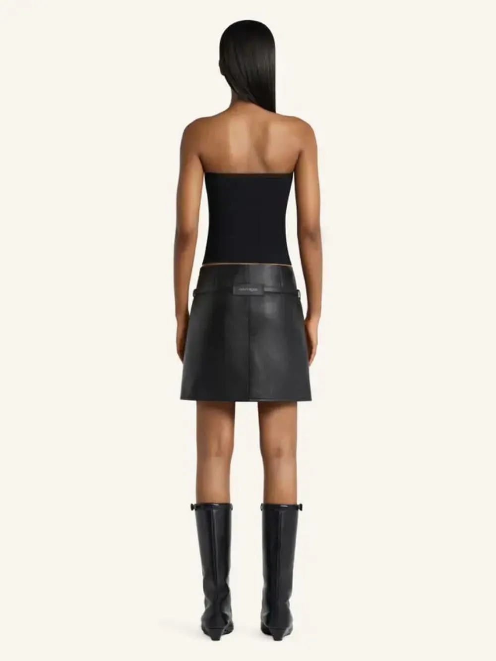 Black Buckle Knit Bustier Top sold by Fashion Clinic product image thumbnail 3