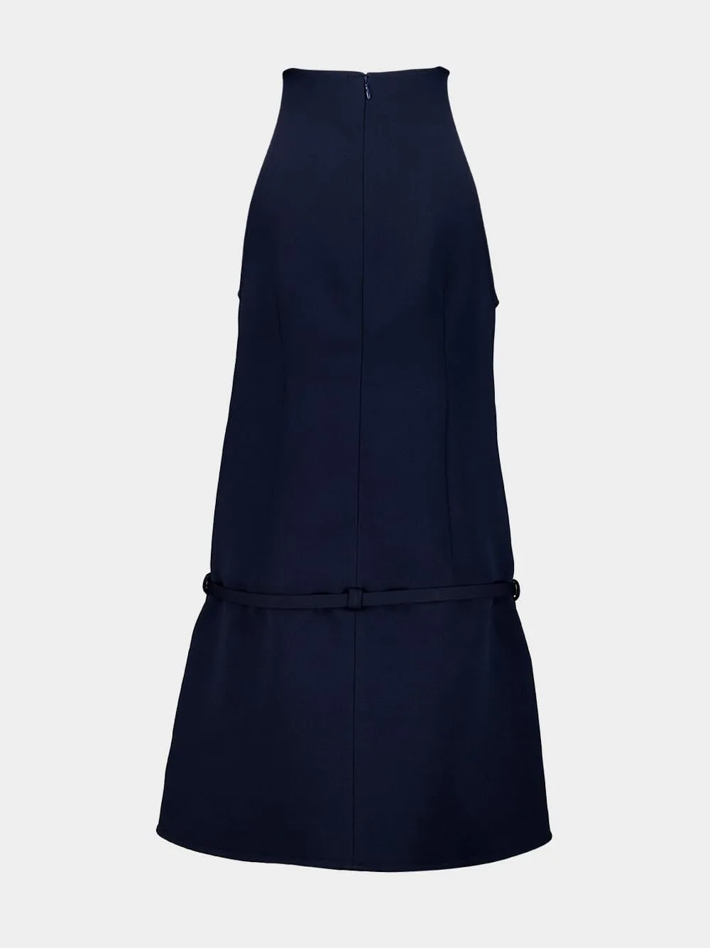 Navy A-Line Belted Mini Dress sold by Fashion Clinic product image thumbnail 4