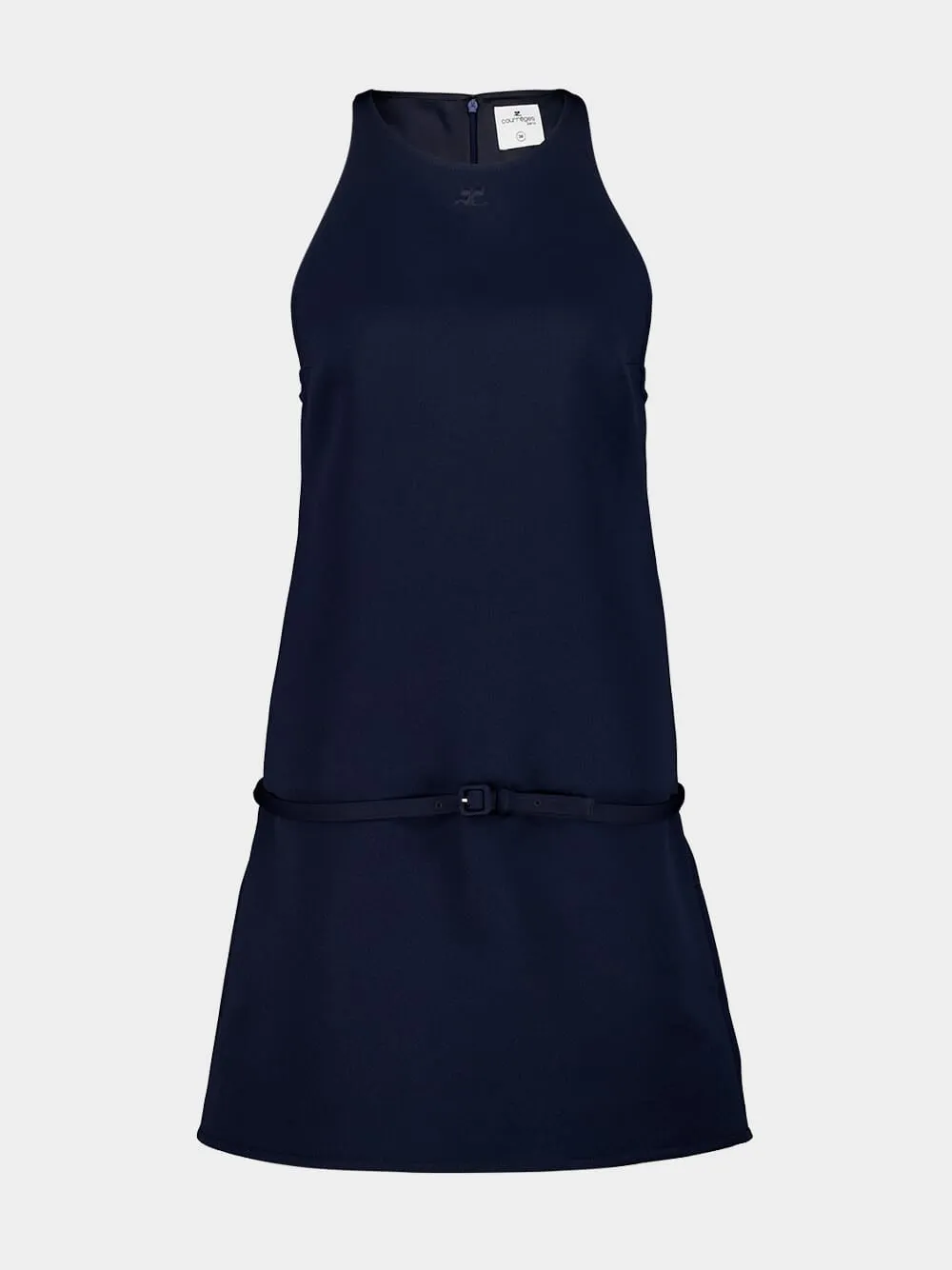 Navy A-Line Belted Mini Dress sold by Fashion Clinic product image thumbnail 2
