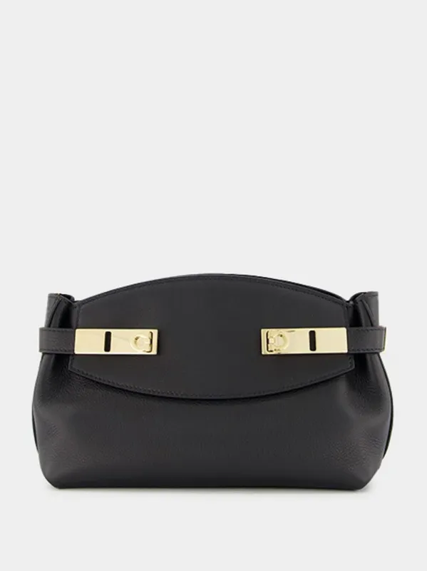 Black Hug Soft Extra-Small Crossbody Bag made by Salvatore Ferragamo