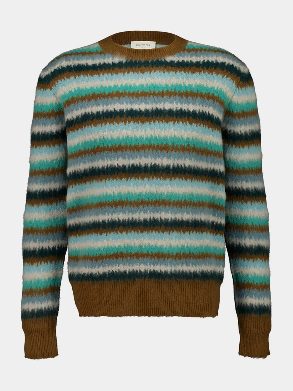Multicolour Brushed Cashmere Crewneck Jumper sold by Fashion Clinic