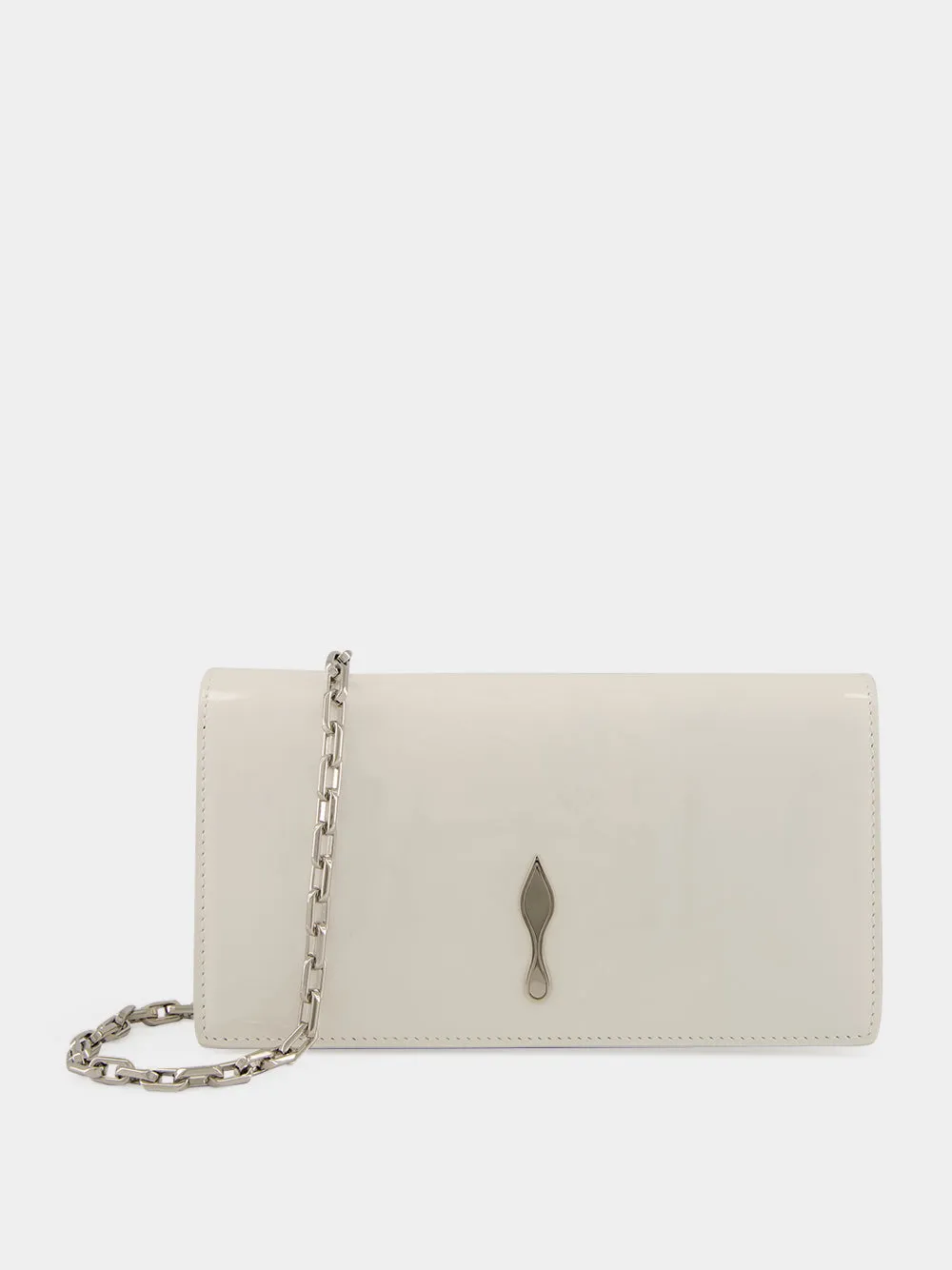 White Bettina Patent Leather Clutch sold by Fashion Clinic product image thumbnail 2