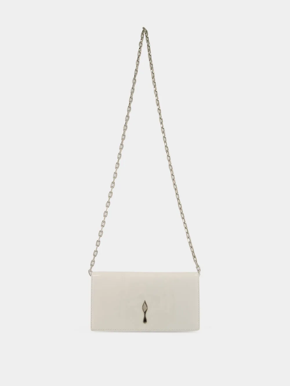 White Bettina Patent Leather Clutch sold by Fashion Clinic product image thumbnail 3