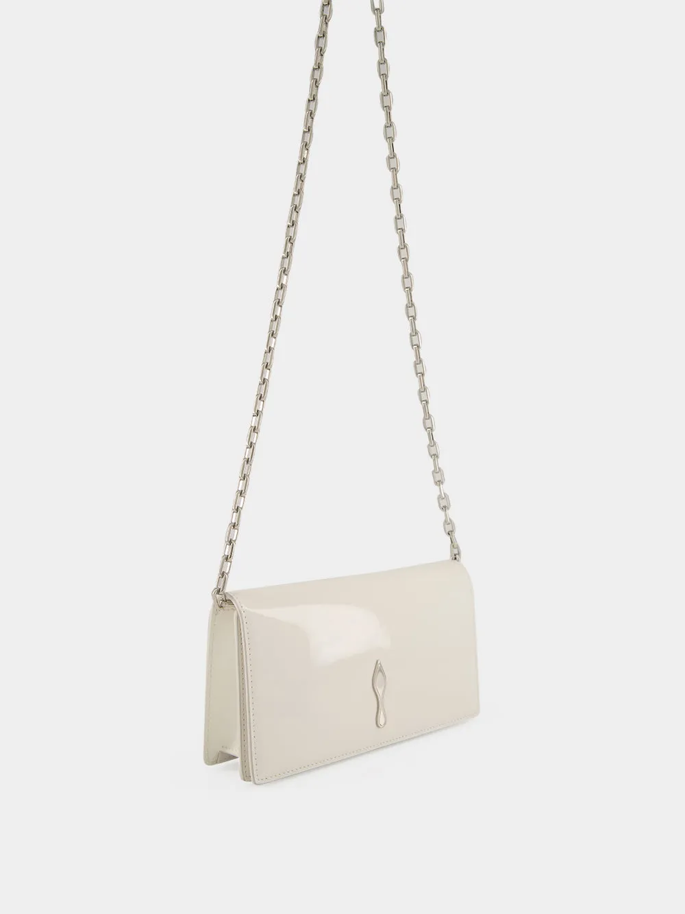 White Bettina Patent Leather Clutch sold by Fashion Clinic product image thumbnail 4