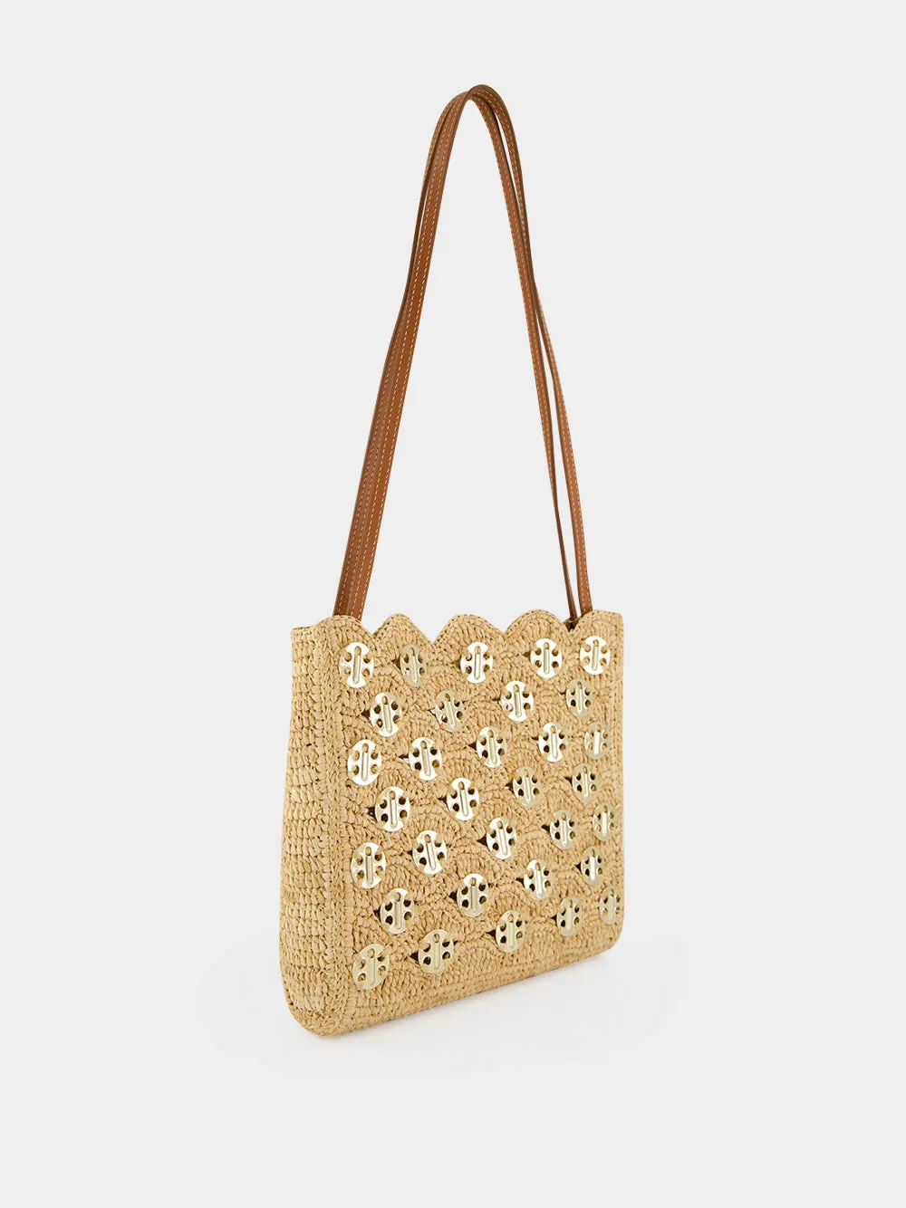 Natural Raffia 1969 Metal Disc Tote Bag sold by Fashion Clinic product image thumbnail 3