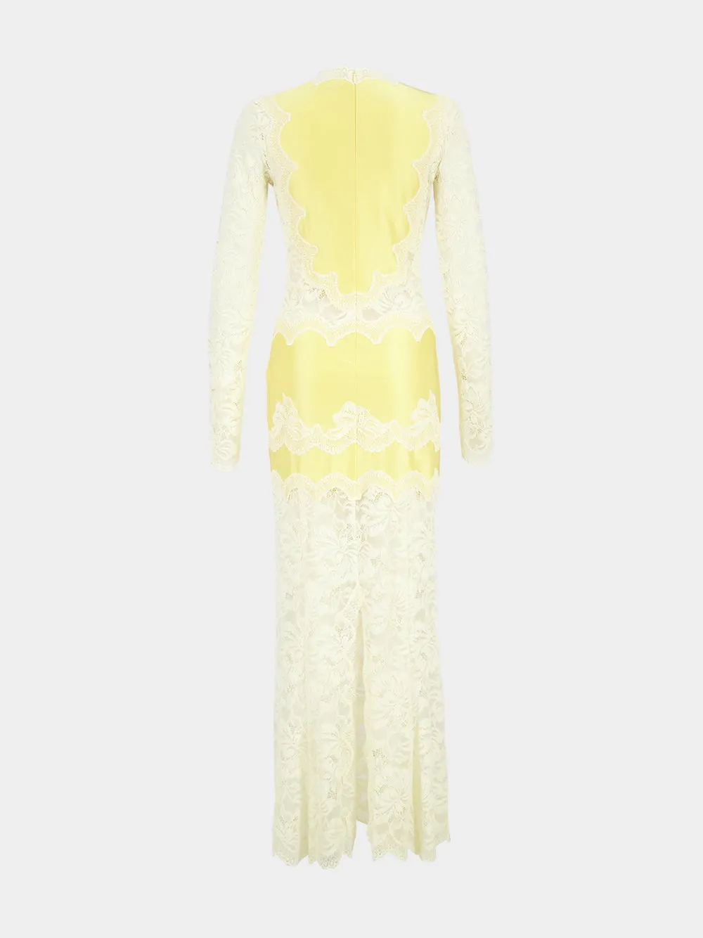 Yellow Lace and Jersey Maxi Dress sold by Fashion Clinic product image thumbnail 2