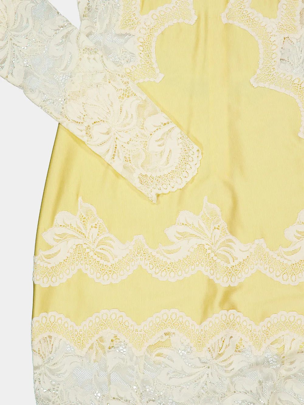 Yellow Lace and Jersey Maxi Dress sold by Fashion Clinic product image thumbnail 4