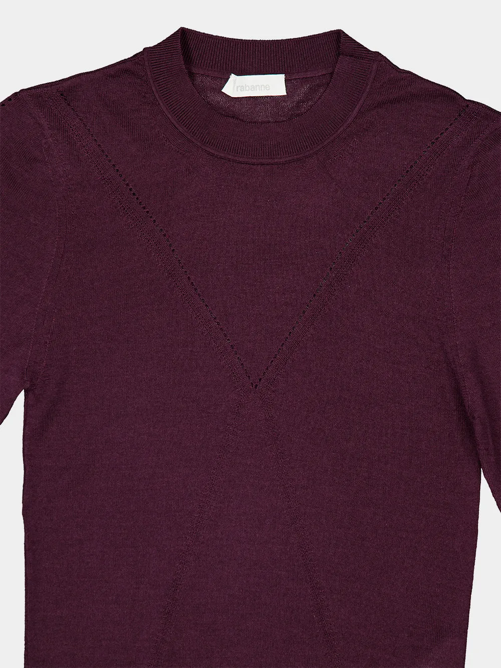 Purple Magenta Wool and Silk Knit Sweater sold by Fashion Clinic product image thumbnail 3