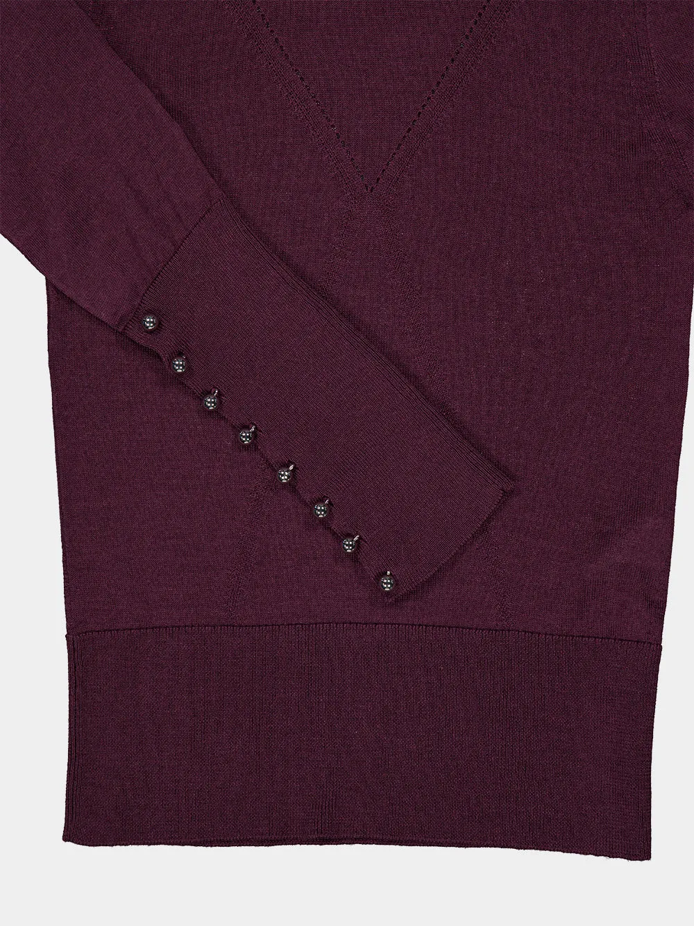 Purple Magenta Wool and Silk Knit Sweater sold by Fashion Clinic product image thumbnail 4