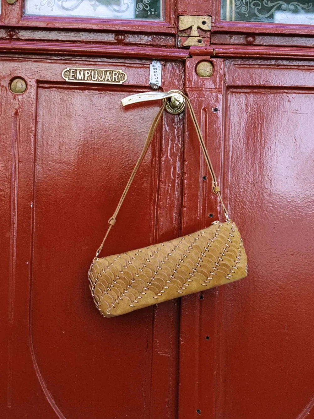 Camel Leather Tekel Shoulder Bag sold by Fashion Clinic