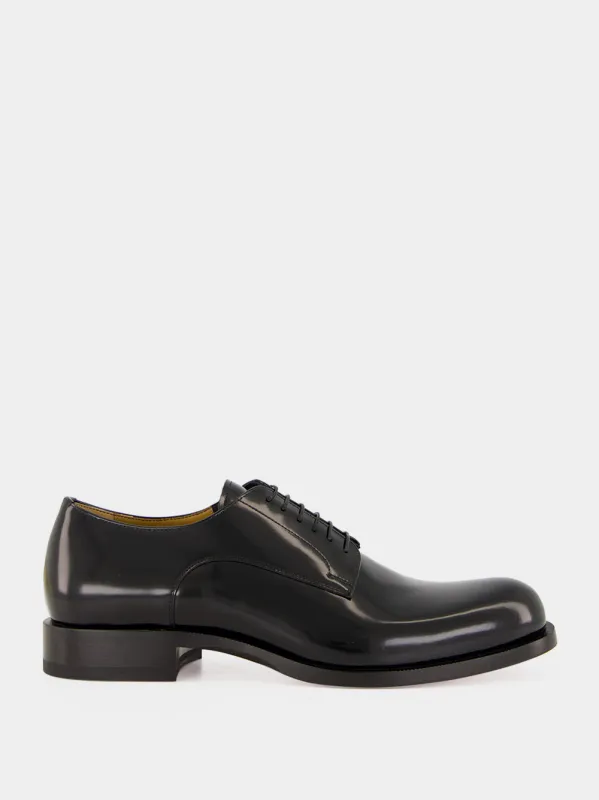 Black Moustachou Calf Leather Derby Shoes made by Christian Louboutin