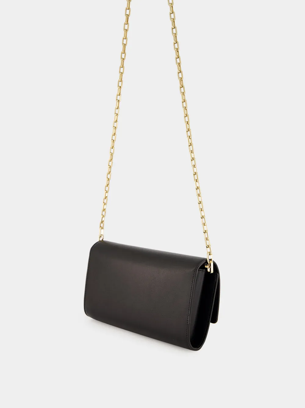 Black Bettina Lamb Nappa Leather Wallet on Chain sold by Fashion Clinic product image thumbnail 5