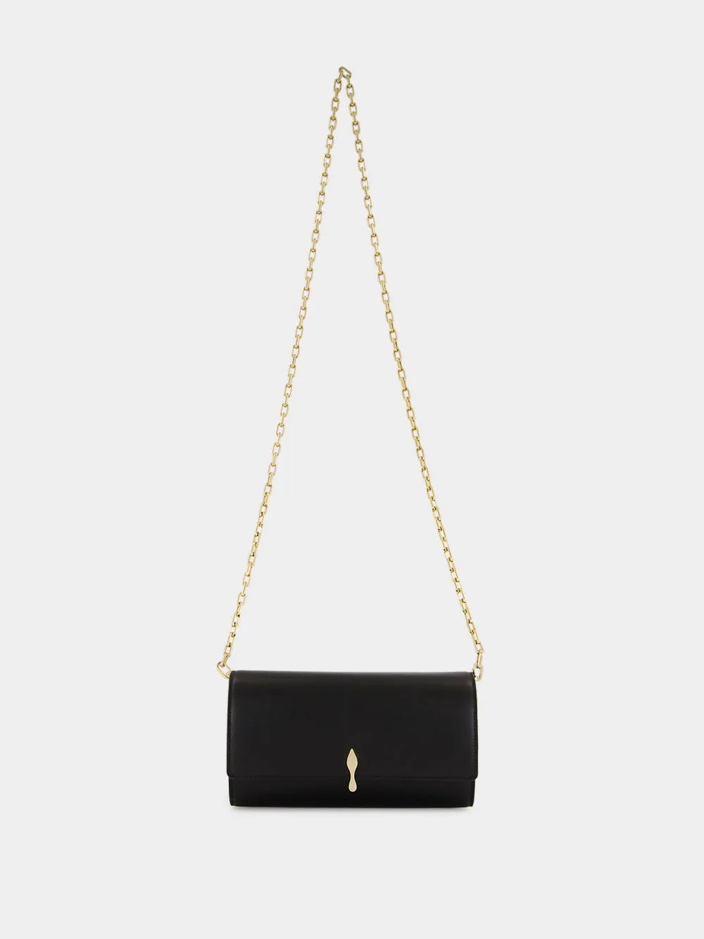 Black Bettina Lamb Nappa Leather Wallet on Chain sold by Fashion Clinic product image thumbnail 2