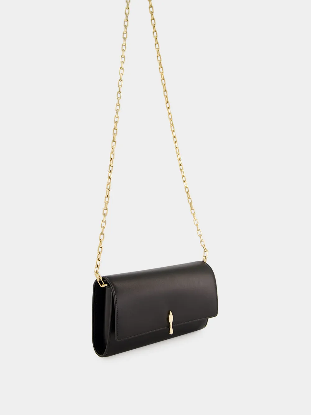 Black Bettina Lamb Nappa Leather Wallet on Chain sold by Fashion Clinic product image thumbnail 3