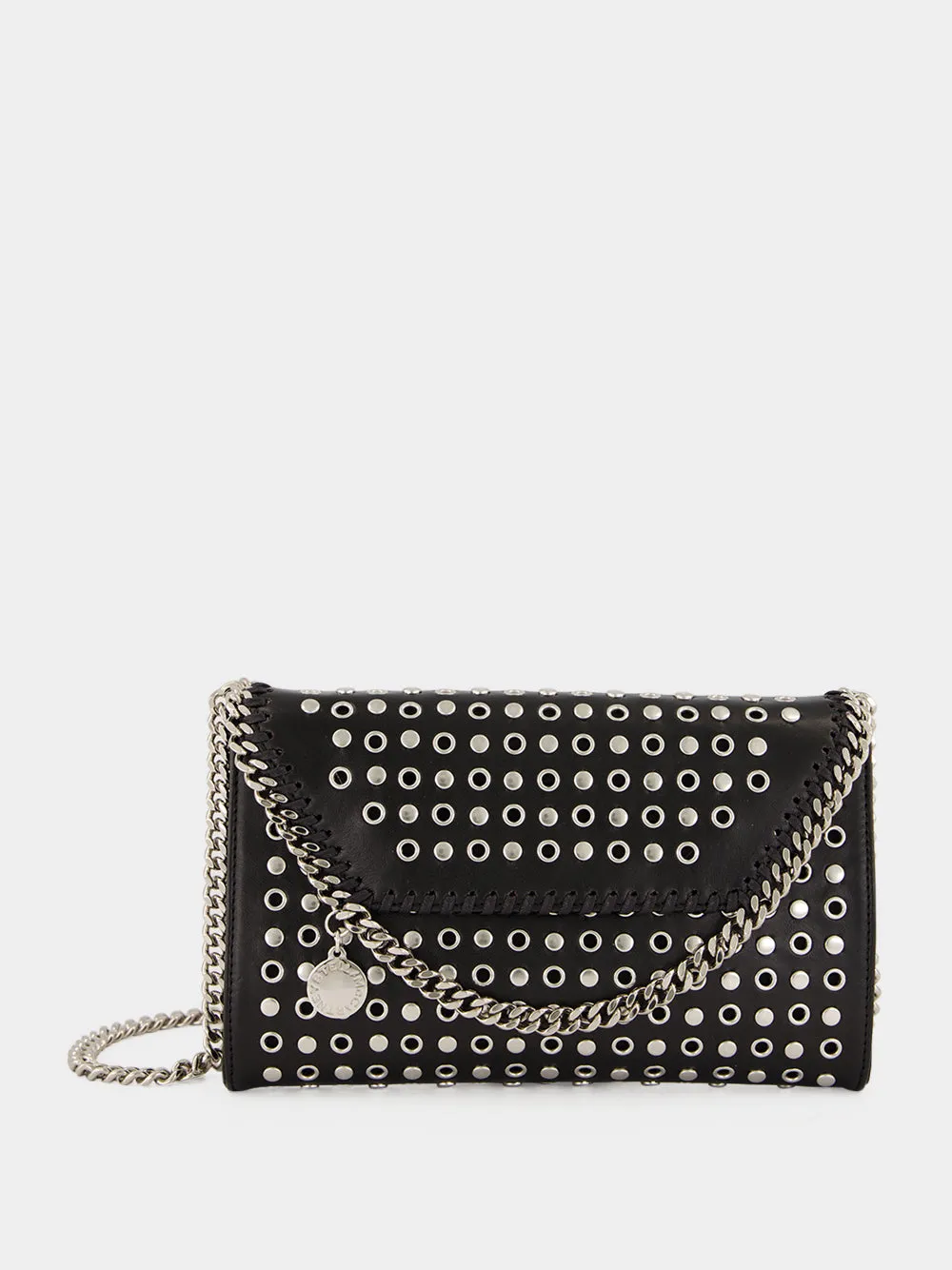 Black Falabella Studded Crossbody Bag sold by Fashion Clinic