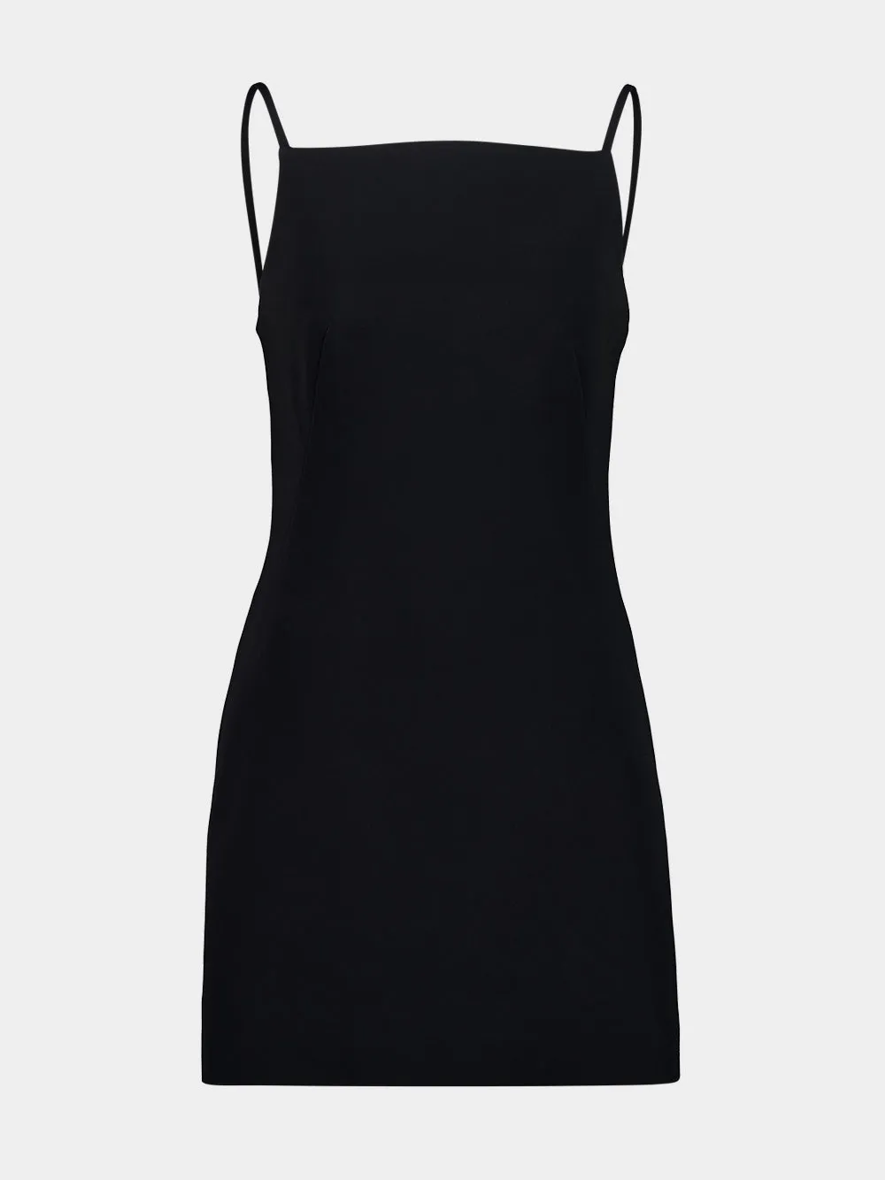 Black Sliced Crepe Cady Mini Dress sold by Fashion Clinic product image thumbnail 2