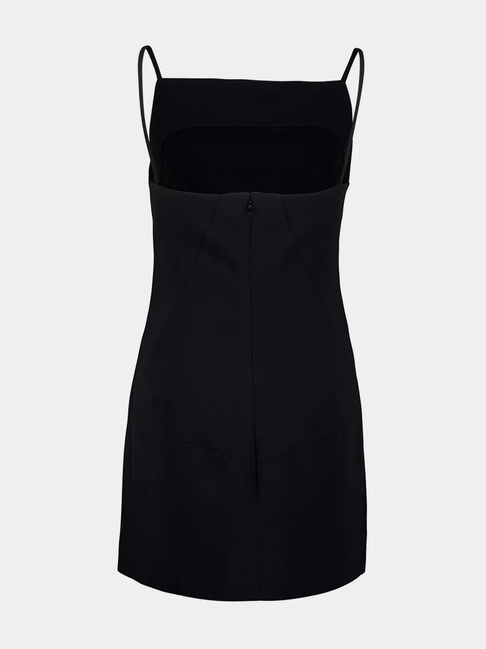 Black Sliced Crepe Cady Mini Dress sold by Fashion Clinic product image thumbnail 4