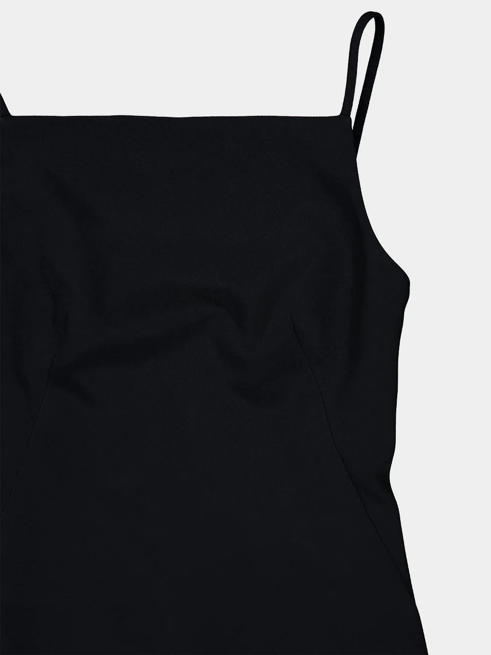 Black Sliced Crepe Cady Mini Dress sold by Fashion Clinic product image thumbnail 5