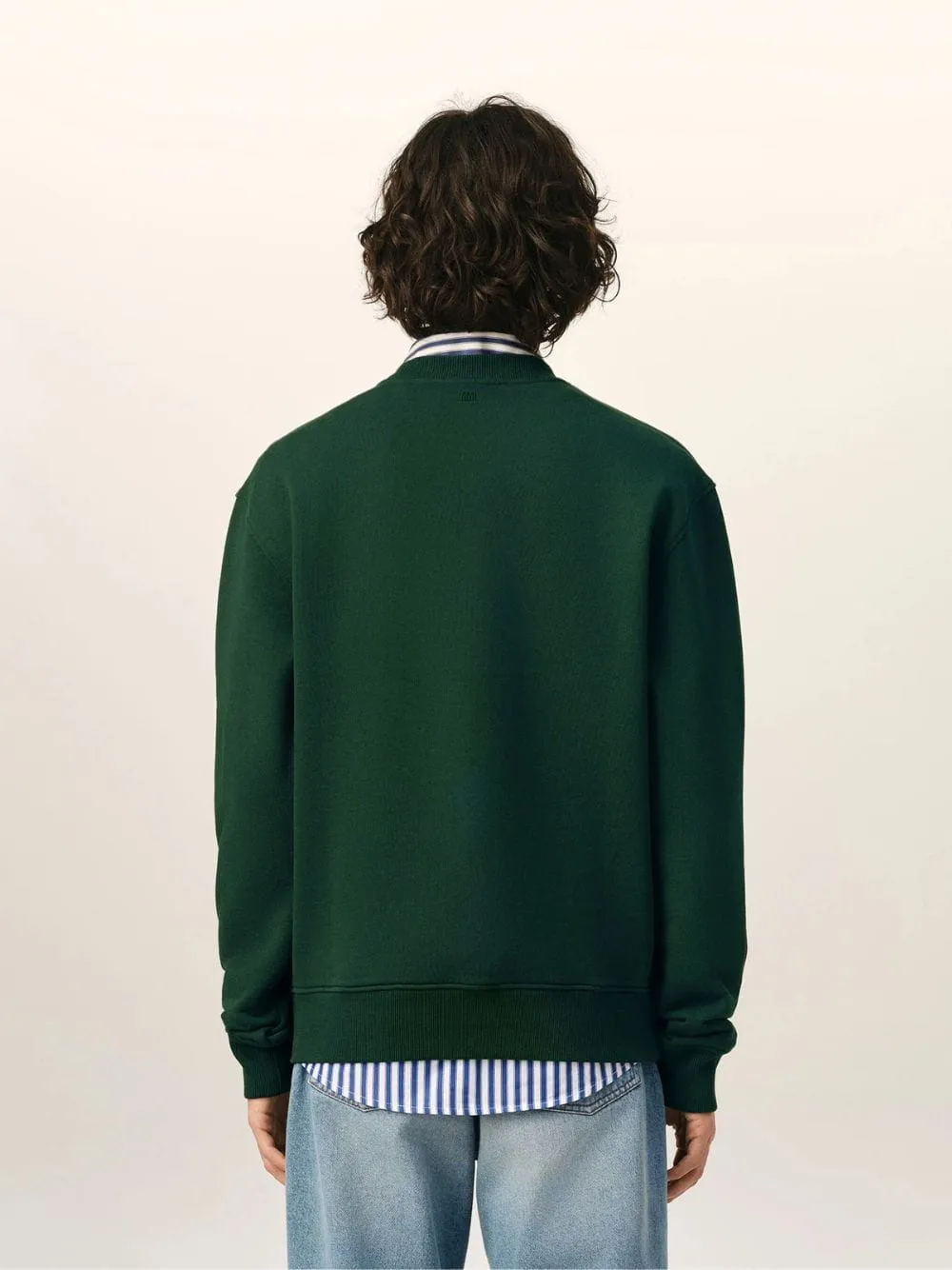 Bottle Green Ami De Coeur Cotton Sweatshirt sold by Fashion Clinic product image thumbnail 3