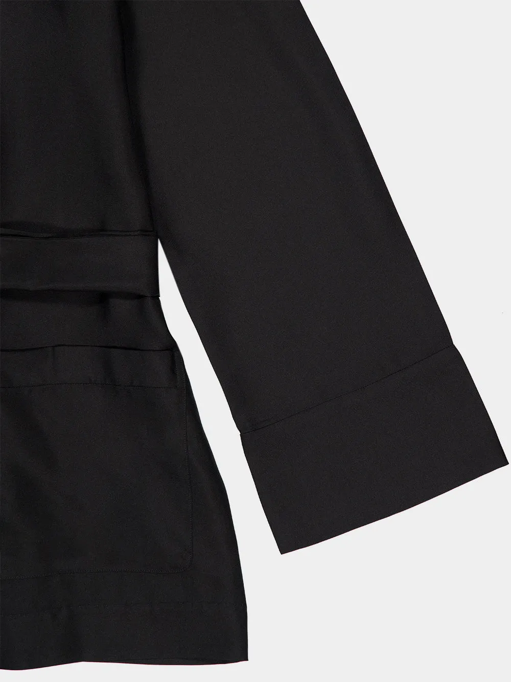 Flight Black Silk Twill Kimono sold by Fashion Clinic product image thumbnail 4