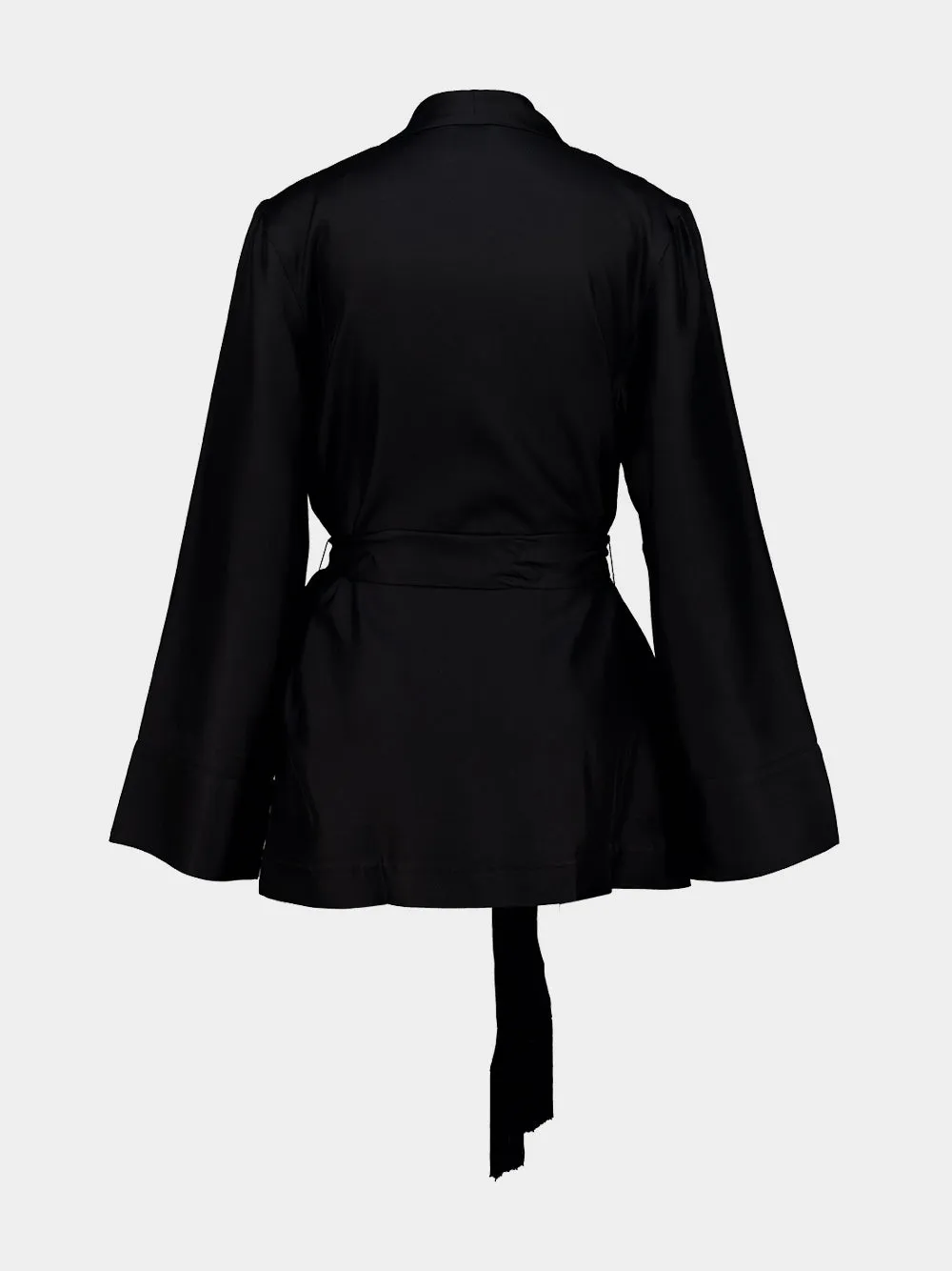 Flight Black Silk Twill Kimono sold by Fashion Clinic product image thumbnail 2