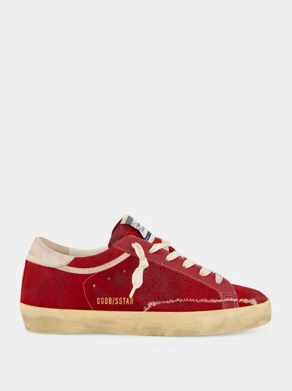 Red and White Super-Star Sneakers made by Golden Goose