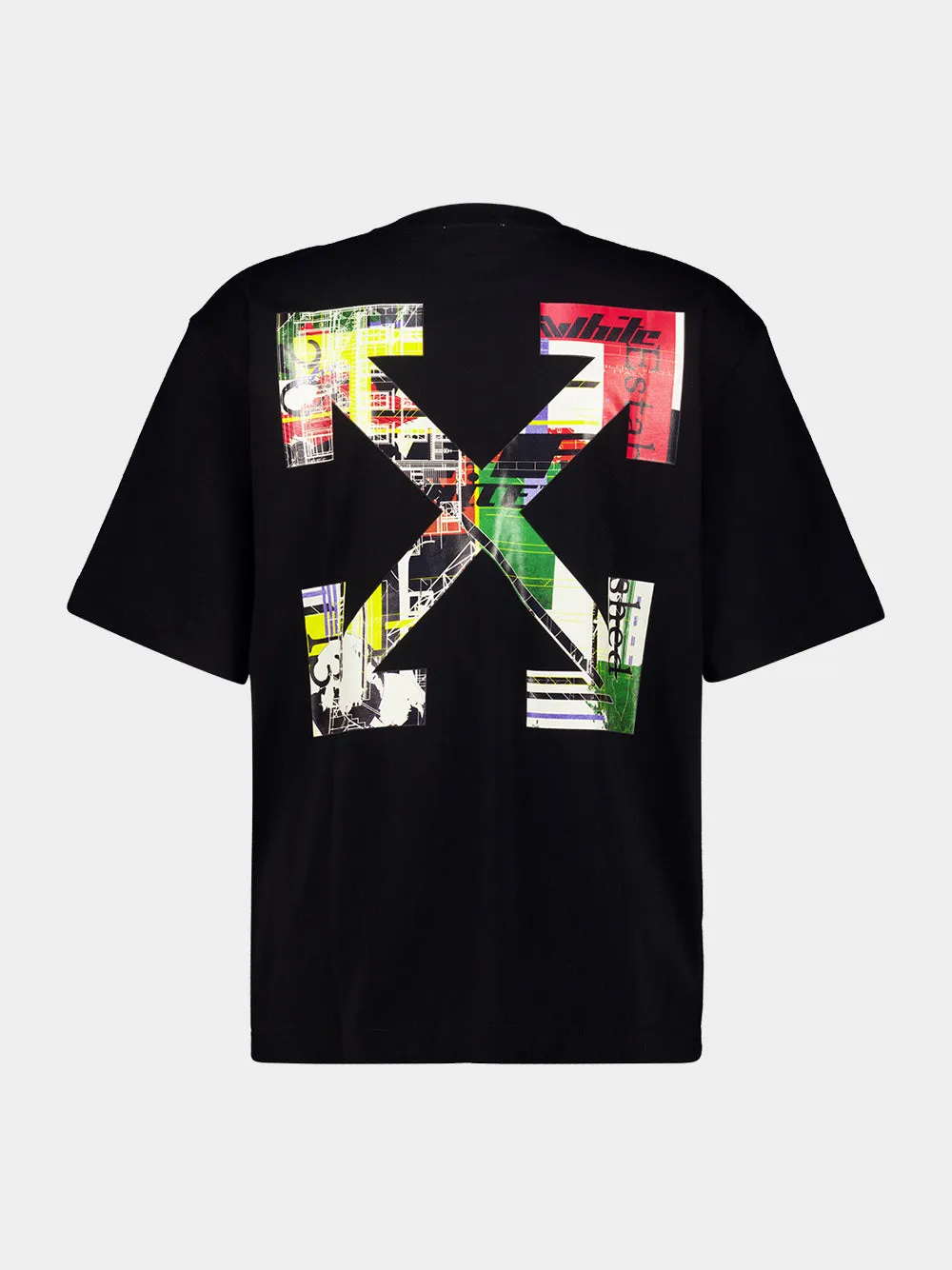 Black Industrial Arrow Cotton T-Shirt sold by Fashion Clinic product image thumbnail 2