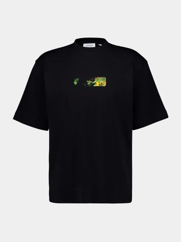 Black Spices Arrow Cotton T-Shirt made by Off-White