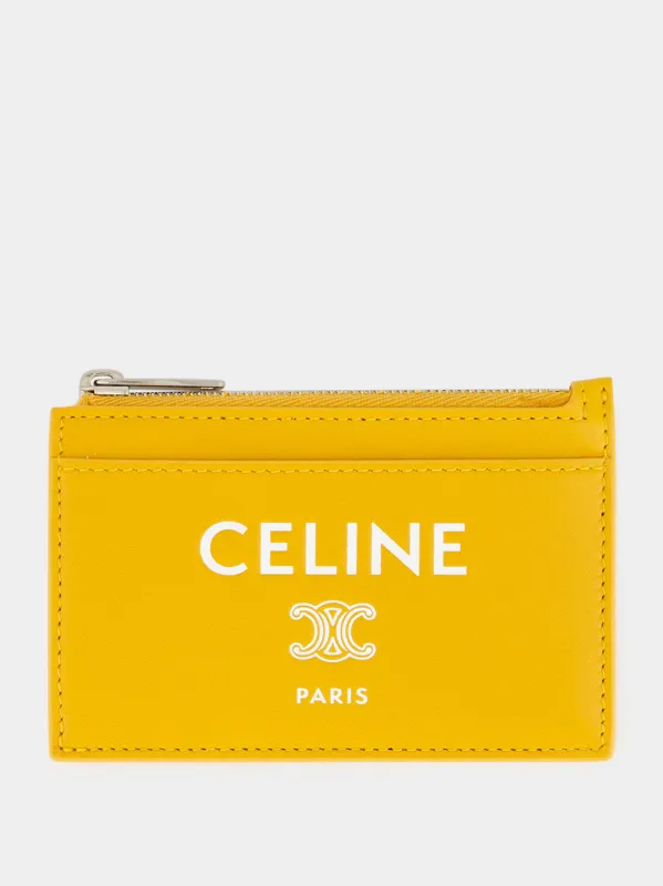CARD HOLDER ZIPPED LAMBSKIN LEATHER SMALL made by Celine