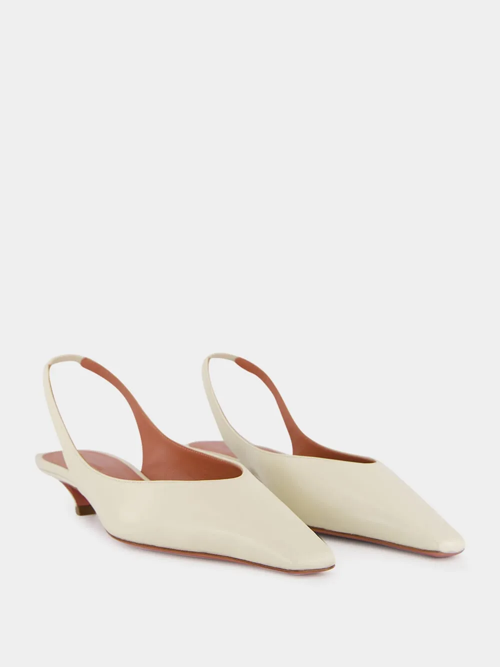 Almond Jamie Slingback Mid-Heel Pumps sold by Fashion Clinic product image thumbnail 4