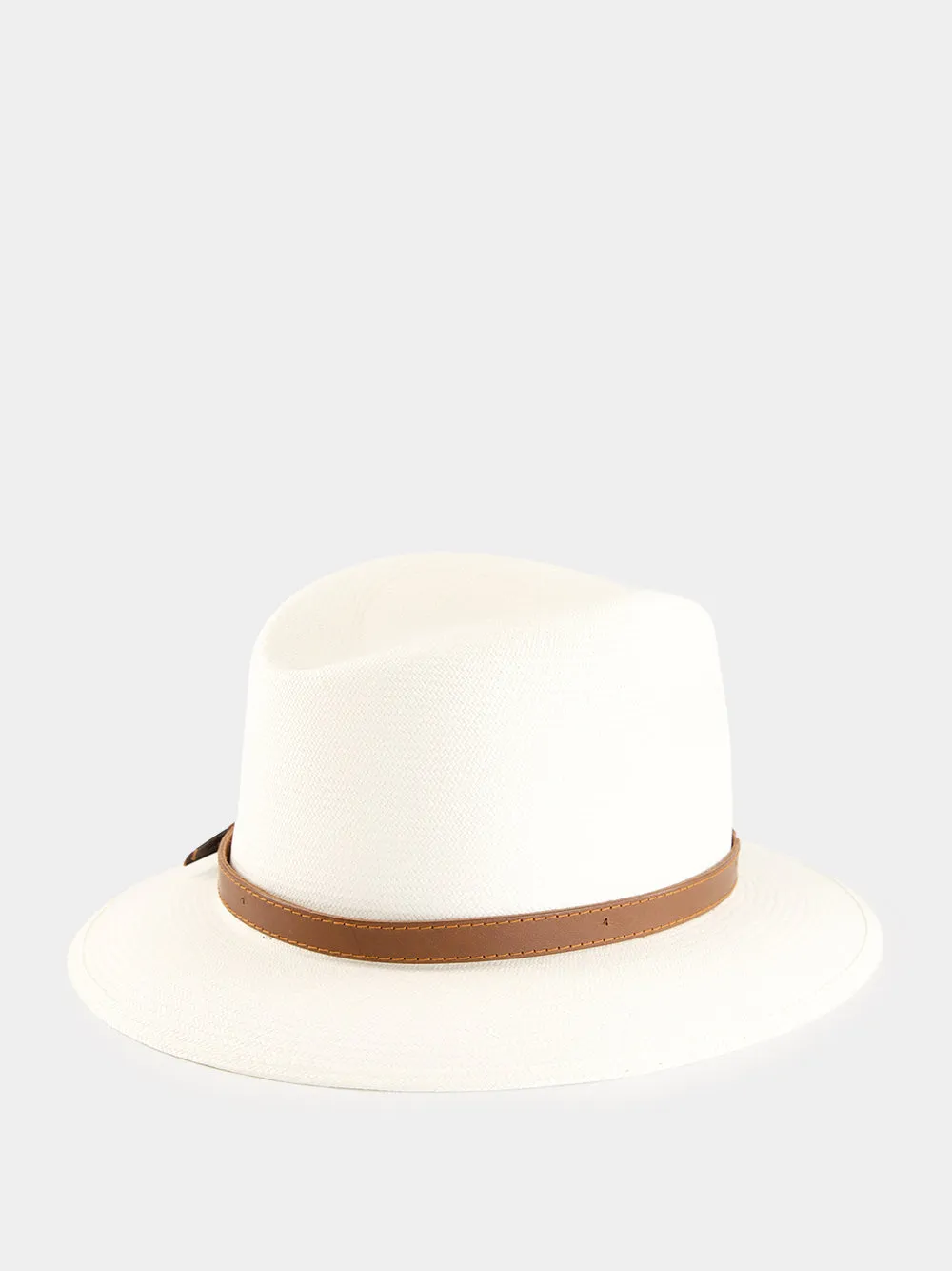 White Country Medium Brim Straw Hat sold by Fashion Clinic product image thumbnail 2