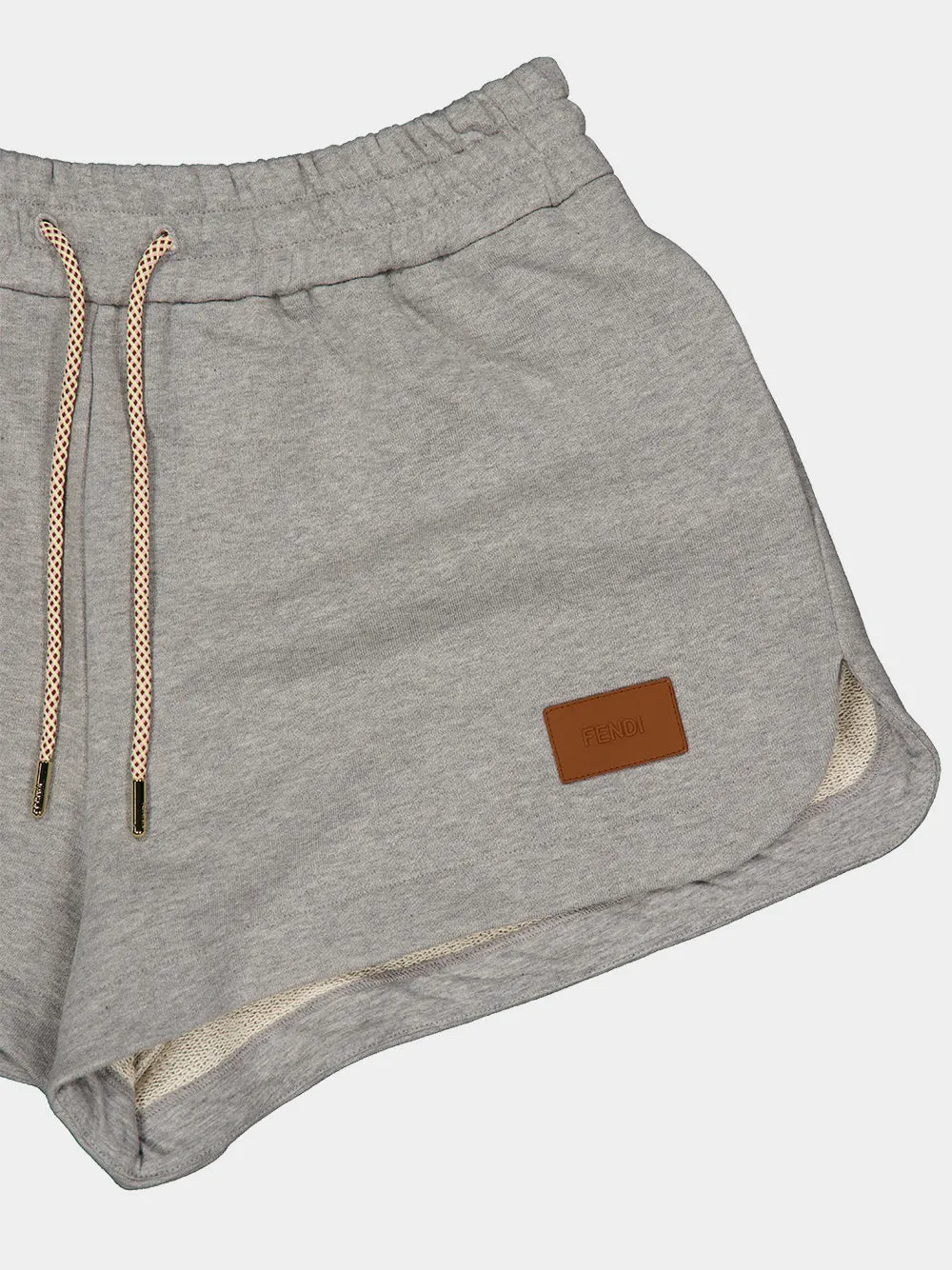 Grey Cotton Jersey Shorts sold by Fashion Clinic product image thumbnail 3