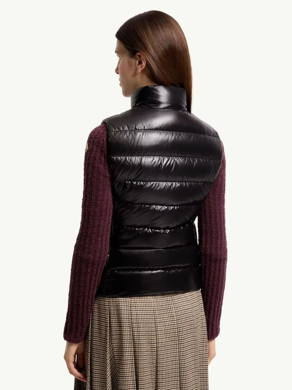 Black Ghany Quilted Down Gilet sold by Fashion Clinic product image thumbnail 3