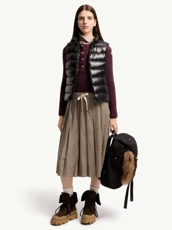 Black Ghany Quilted Down Gilet made by Moncler